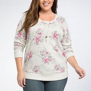 Torrid Floral Print Sweatshirt Pullover 3X